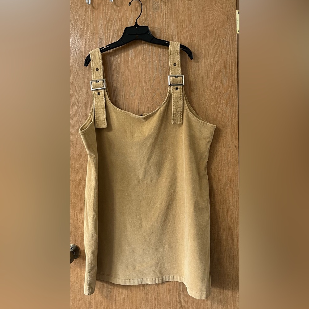 Fashion to Figure Camel Mini Dress with Buckle Straps